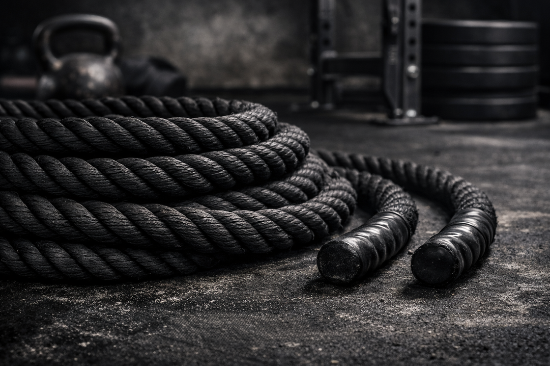 Heavy battle ropes for strength and endurance training