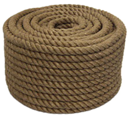 A natural fibre eco rope coiled for display, featuring a twisted construction made from biodegradable materials. Ideal for packaging, gardening, and decorative use, this rope offers a rustic appearance and is commonly used in environmentally conscious settings. Durable, compostable, and gentle on the planet.