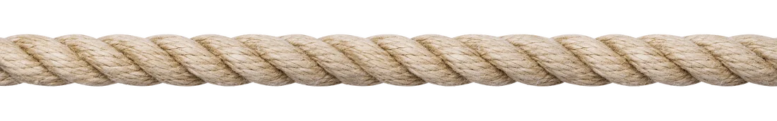 A coiled Hemptex rope made from UV-stabilized polypropylene, featuring a soft synthetic braid that mimics natural hemp. Ideal for outdoor use, crowd control, decorative rigging, and film set applications.