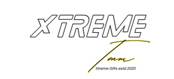 Stylised logo featuring bold futuristic XTREME lettering with cursive The and Team text, representing Xtreme Gifts.