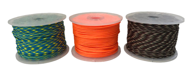 Durable round braided rope with a 7-thread nylon core and nylon outer sheath. Popular among survival enthusiasts for camping, fishing, stitching, and general-purpose use. Inner threads can be removed for fine tasks; outer braid remains usable. Available in various colours.
