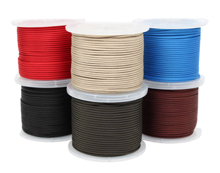 Durable round braided rope with a 7-thread nylon core and nylon outer sheath. Popular among survival enthusiasts for camping, fishing, stitching, and general-purpose use. Inner threads can be removed for fine tasks; outer braid remains usable.
