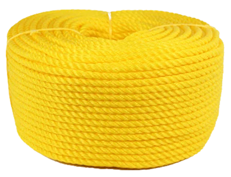 A bright-colored polyethylene rope with a twisted or braided construction, designed for marine, utility, and general-purpose applications. Made from durable synthetic fibres, this rope is lightweight, floats on water, and resists moisture, chemicals, and UV exposure. Commonly used for boating, fishing, and outdoor tasks.