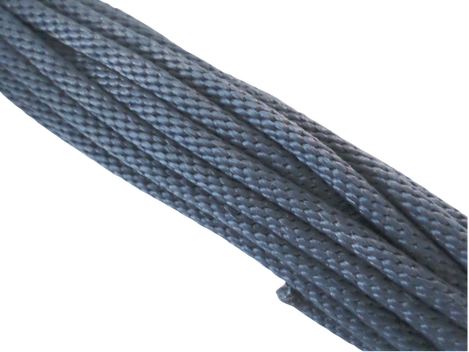 Firm round braid made from high-quality polypropylene multifilament yarn with a silky texture and spiral appearance - popular for jewellery design, indoor furniture, dog leads, and decorative applications. Available in navy and other colours.