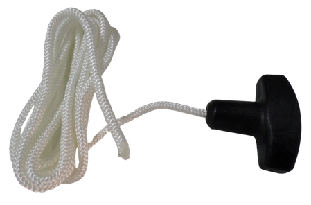 Durable synthetic braided cord with a sturdy polyurethane handle, made from high-tenacity polyester fibre. Commonly used as a starter rope for lawnmowers, generators, boat engines, and other small motors. Abrasion-resistant and ready to use.