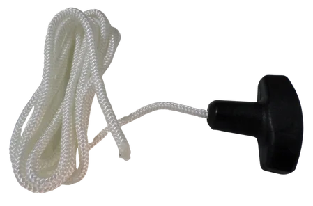 Durable synthetic braided cord with a sturdy polyurethane handle, made from high-tenacity polyester fibre. Commonly used as a starter rope for lawnmowers, generators, boat engines, and other small motors. Abrasion-resistant and ready to use.