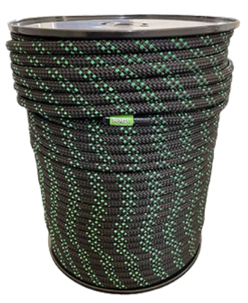A coiled static rope with a kernmantle construction, featuring a durable nylon sheath and low-stretch core. Designed for rescue operations, rappelling, caving, and fixed-line work where minimal elongation is critical. CE-certified and ideal for controlled descents and rope access systems.