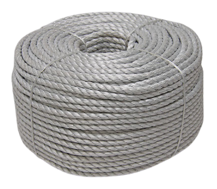 A coiled Steelflex rope made from high-strength synthetic fibres, featuring a low-elongation braided construction. Designed for heavy-duty lifting, towing, mooring, and borehole applications, this rope offers around 30% higher breaking strength than standard polypropylene rope, with excellent abrasion resistance and shock absorption.
