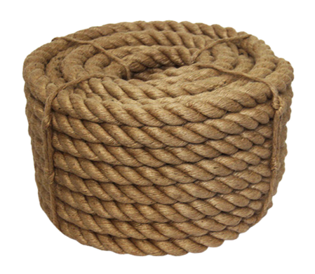 A thick, light brown tug o war rope made from natural fibres, featuring a 32mm diameter and 35-metre length. Commonly used for team-based tug o war competitions, battle rope workouts, and decorative applications. Offers a firm grip and durable construction for outdoor and gym use.